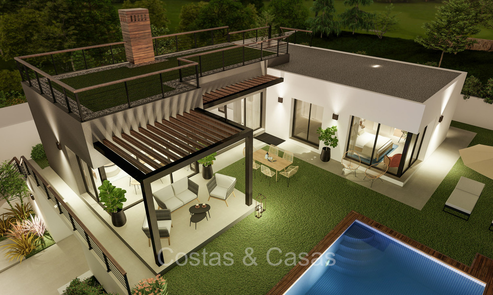 Modernist new build villa for sale in a golf area near Estepona centre 74183