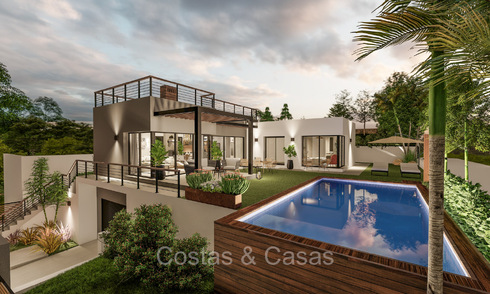 Modernist new build villa for sale in a golf area near Estepona centre 74191