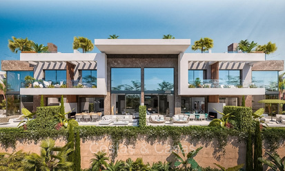 First class new build houses with modernist design for sale in a gated urbanisation east of Marbella centre 74444