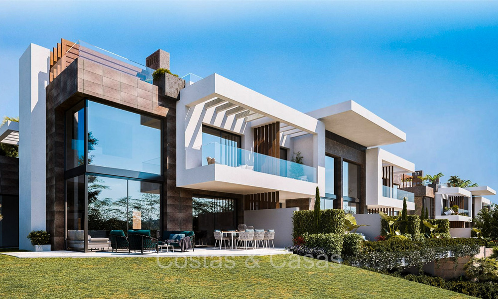 First class new build houses with modernist design for sale in a gated urbanisation east of Marbella centre 74445