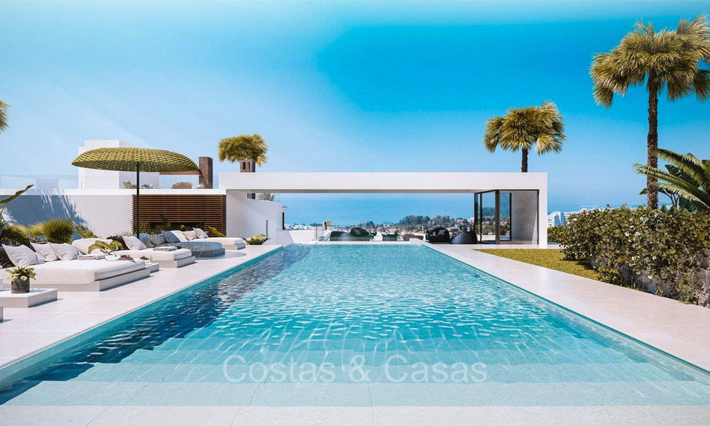 First class new build houses with modernist design for sale in a gated urbanisation east of Marbella centre 74446