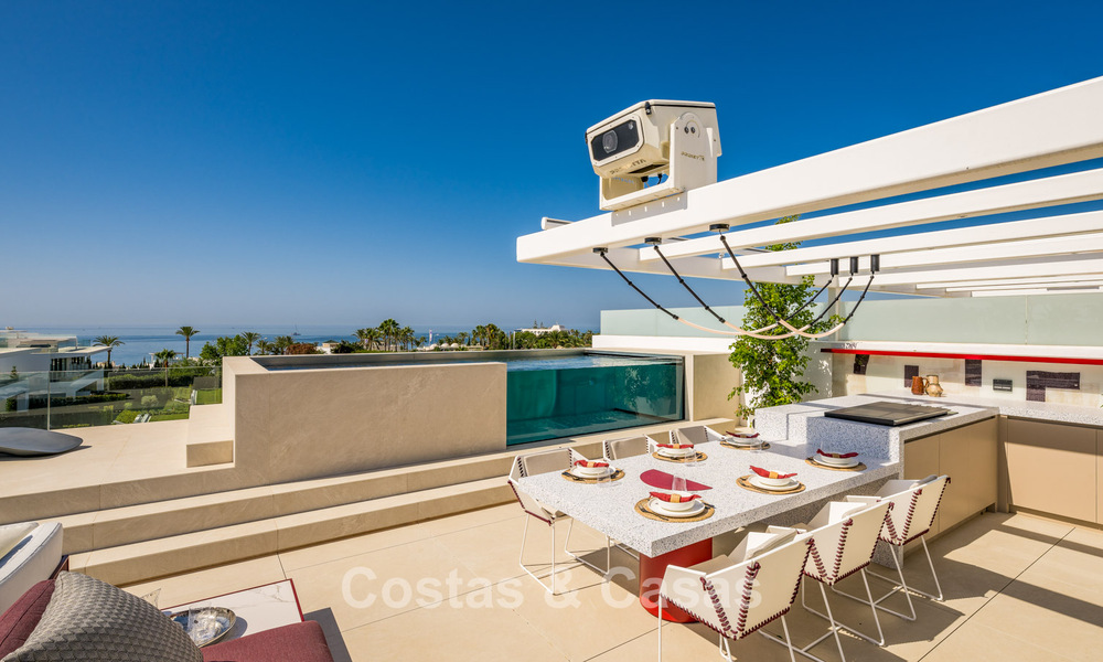 Sophisticated luxury home for sale in a progressive complex with panoramic sea views on Marbella’s Golden Mile 74593