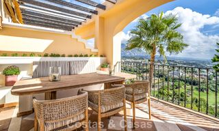 Frontline golf penthouse with magnificent golf and sea views for sale in a gated community in Benahavis - Marbella 74739 