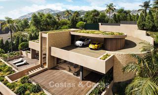 High-end designer villa with panoramic mountain and sea views for sale in a gated residential resort in Benahavis - Marbella 74906 