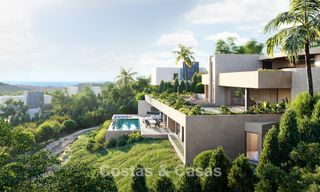 High-end designer villa with panoramic mountain and sea views for sale in a gated residential resort in Benahavis - Marbella 74907 