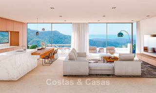 High-end designer villa with panoramic mountain and sea views for sale in a gated residential resort in Benahavis - Marbella 74917 