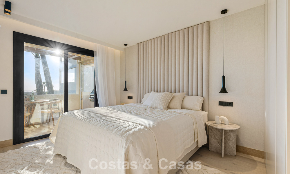 Contemporary renovated luxury apartment for sale with panoramic sea views in Nueva Andalucia’ Golf Valley, Marbella 773782