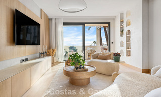 Contemporary renovated luxury apartment for sale with panoramic sea views in Nueva Andalucia’ Golf Valley, Marbella 773793 