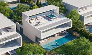 High-tech designer villas for sale in a natural setting on the golf course in Estepona 774446 