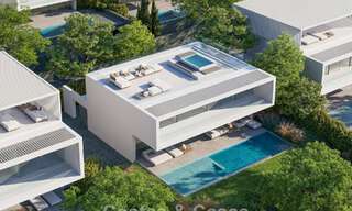 High-tech designer villas for sale in a natural setting on the golf course in Estepona 774447 