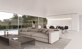 High-tech designer villas for sale in a natural setting on the golf course in Estepona 774453 