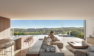 High-tech designer villas for sale in a natural setting on the golf course in Estepona 774460 