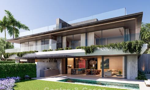 Semi-detached new build villas with panoramic sea views for sale in the hills of Marbella East 774552