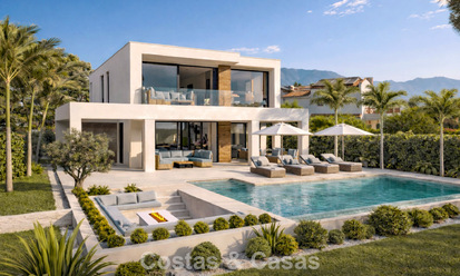 New, modernist luxury villa for sale frontline golf in Mijas, Costa del Sol 798120