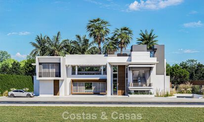 Exclusive modern villa under construction for sale in Guadalmina Baja, Marbella 798836