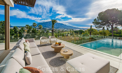 Contemporary designer villa with panoramic views for sale in Nueva Andalucía’s Golf Valley, Marbella 800145