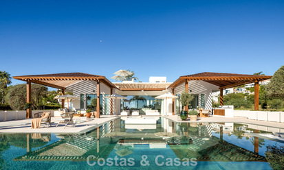 Contemporary mediterranean luxury villa for sale, frontline golf in a prestigious community of Nueva Andalucía, Marbella 801911