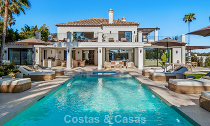 Luxurious mediterranean villa for sale, frontline golf in a prestigious urbanisation in Nueva Andalucía, Marbella 803333